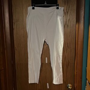 New York & Company Cream Leggings